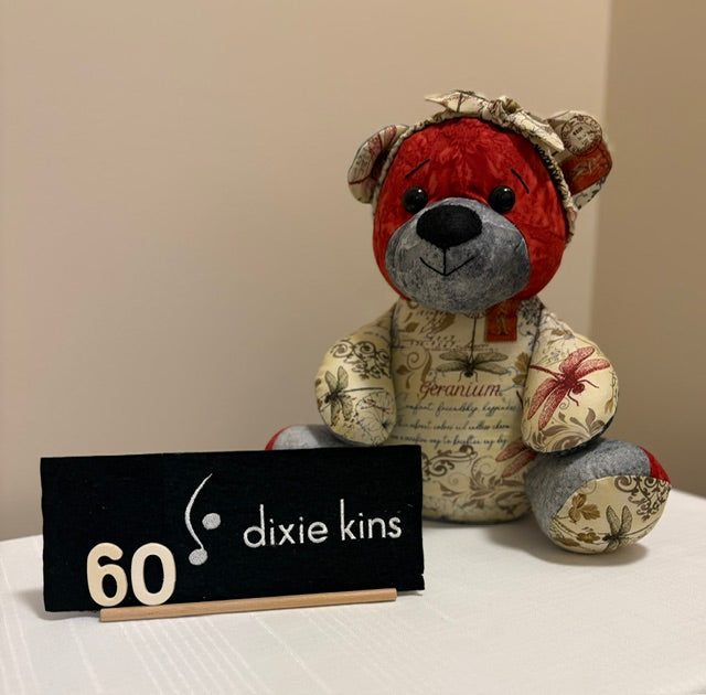 60. Dragonfly Fabric Bear